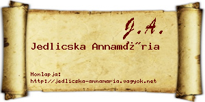 Jedlicska Annamária névjegykártya