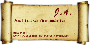 Jedlicska Annamária névjegykártya