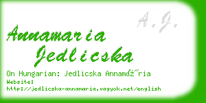 annamaria jedlicska business card